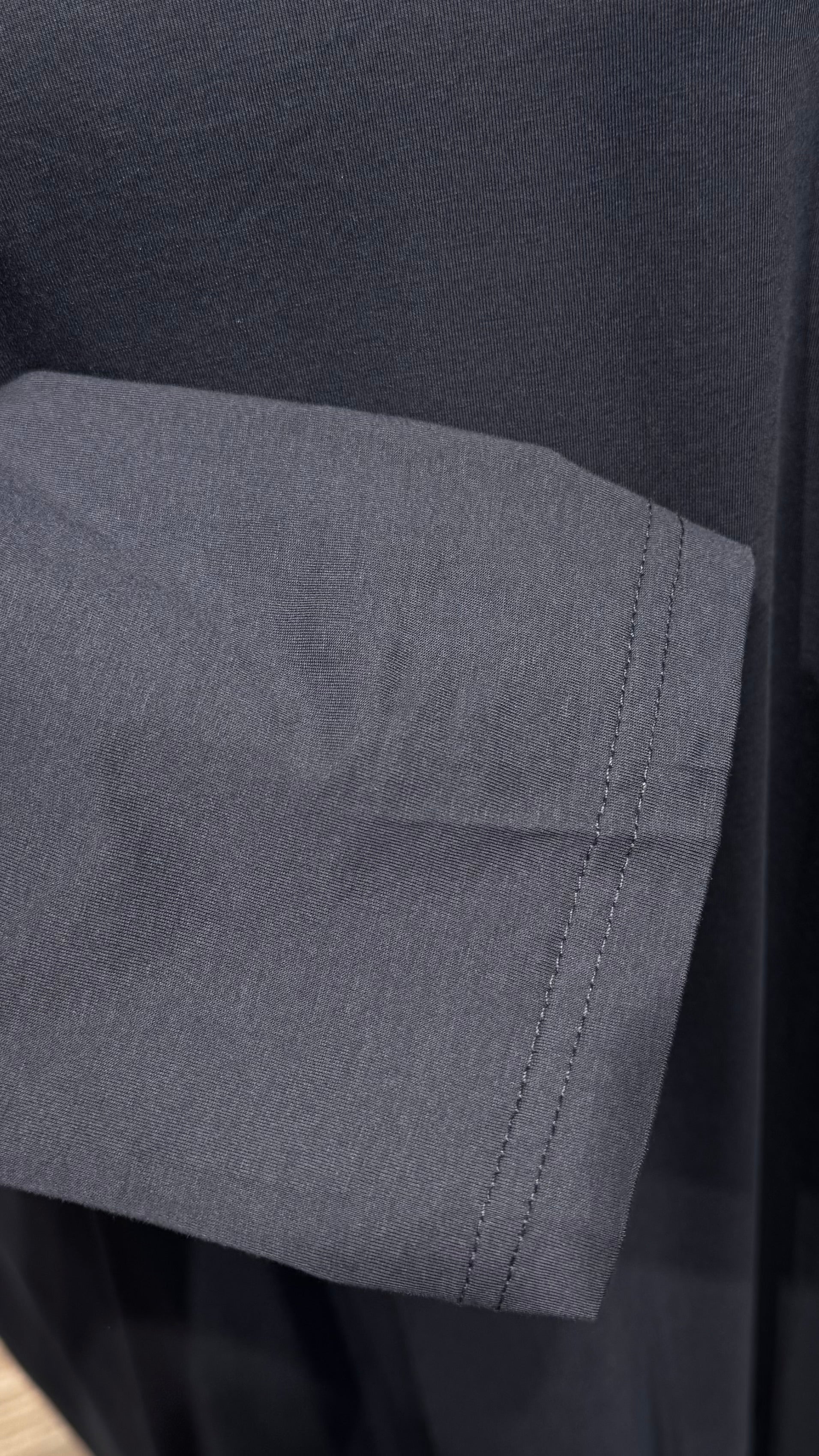 Plain Cotton Dress – Navy Blue