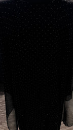 Cape Style Abaya Set with Hijab – Nida & Organza- Black