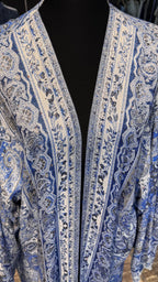 Pashmina Robe Abaya with Hijab – 2 Piece- Blue