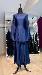 Farasha 2pcs Set Skirt- Navy Blue
