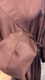 Wrap Envelope Abaya Robe- Reddish Brown