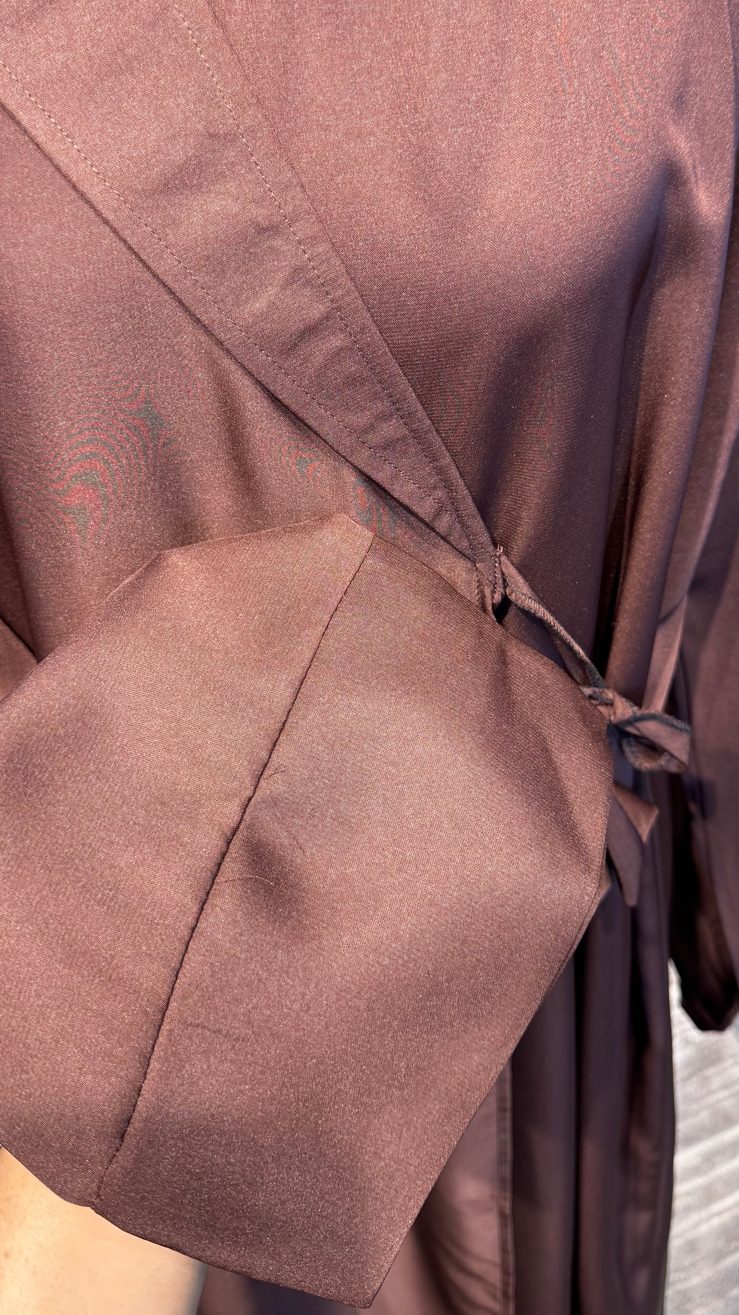 Wrap Envelope Abaya Robe- Reddish Brown