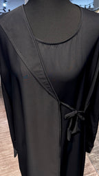 Wrap Envelope Abaya Robe- Black
