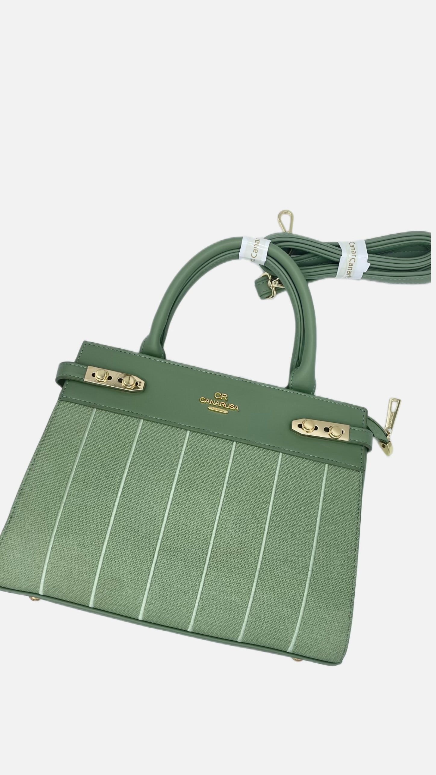 CanarLisa Musk Green Handbag with shoulder strap