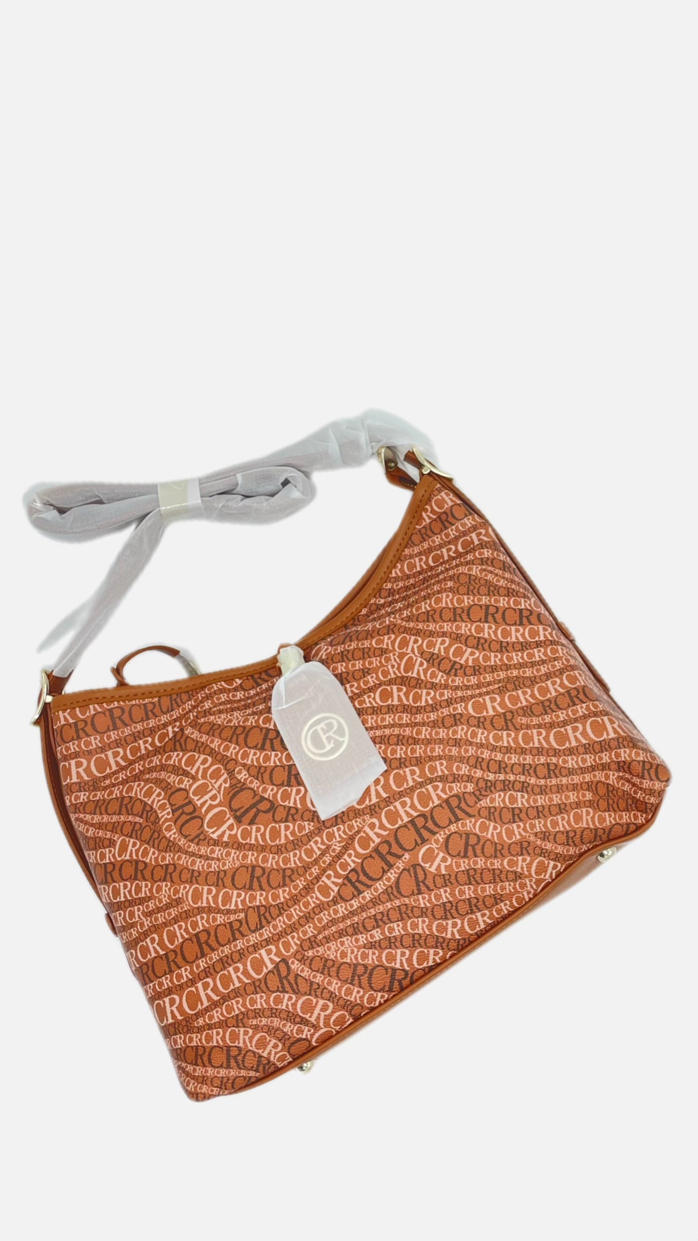 CanarLisa Shoulder Bag Camel Brown with CanarLisa Print