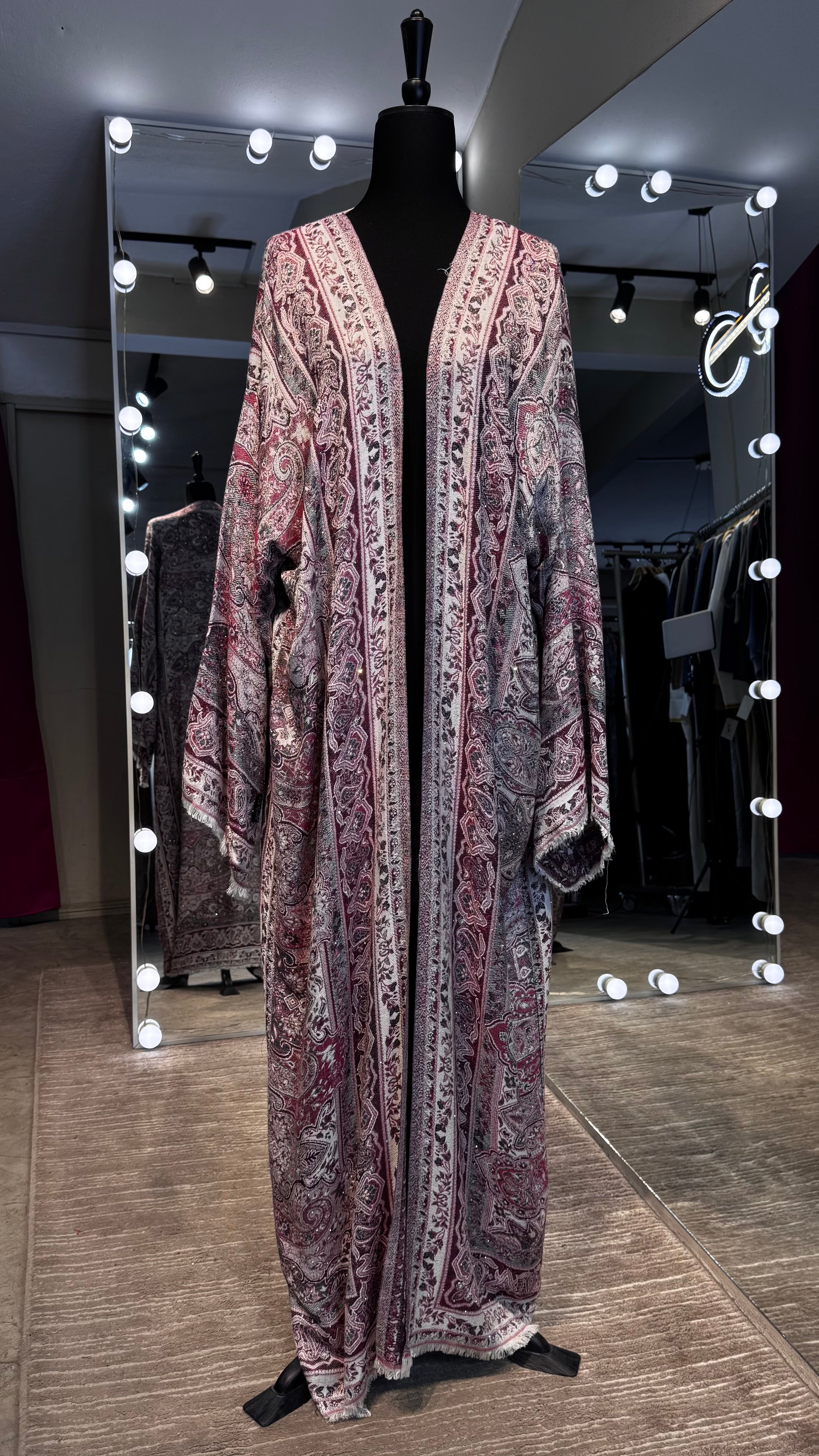 Pashmina Robe with Hijab – 2 Piece- Maroon