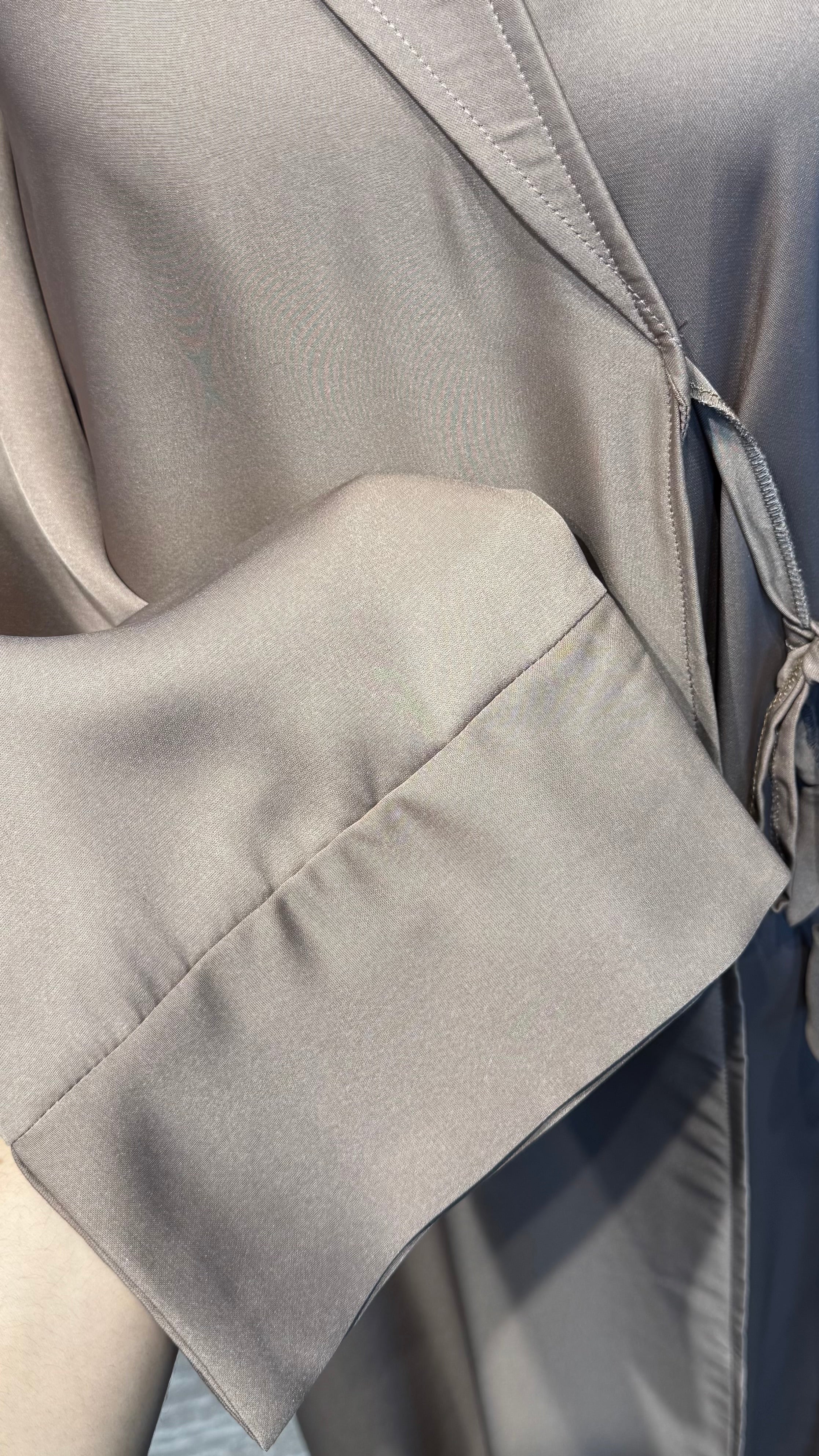 Wrap Envelope Abaya Robe- Nude Brown