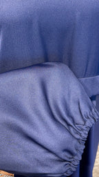 Zipper Umbrella Abaya- Navy Blue