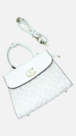 CanarLisa Pure White Handbag with shoulder strap