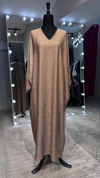 Full front stone Farasha 2pcs set-Taupe Brown