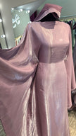 Trendy Rose Pink Organza Butterfly / Farasha Abaya