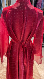 Full Stone Umbrella Cut Robe 4pcs set- Maroon