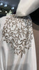 White Embroidered Robe Abaya with Taupe Inner