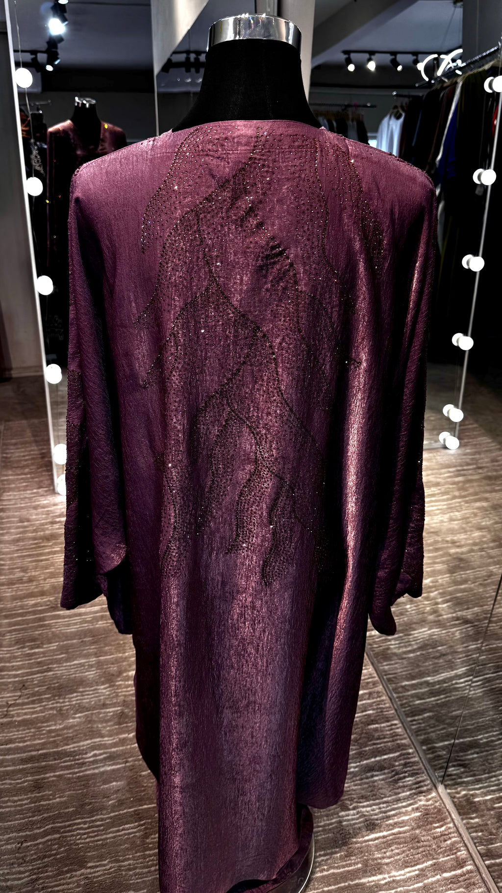 Velvet Farasha with Hijab – 2 Piece- Rose Mauve
