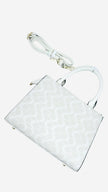 CanarLisa Pure White Handbag with shoulder strap