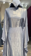 Trendy Sky Blue Organza Butterfly / Farasha Abaya