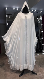Farasha Pleated Sleeve 3 Pcs Set- White