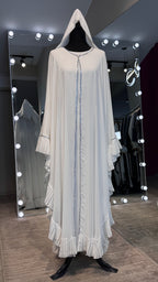 Farasha Pleated Sleeve 3 Pcs Set- White