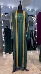 2 in 1 Abaya Set with Hijab – Green
