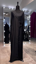 Wrap Envelope Abaya Robe- Black