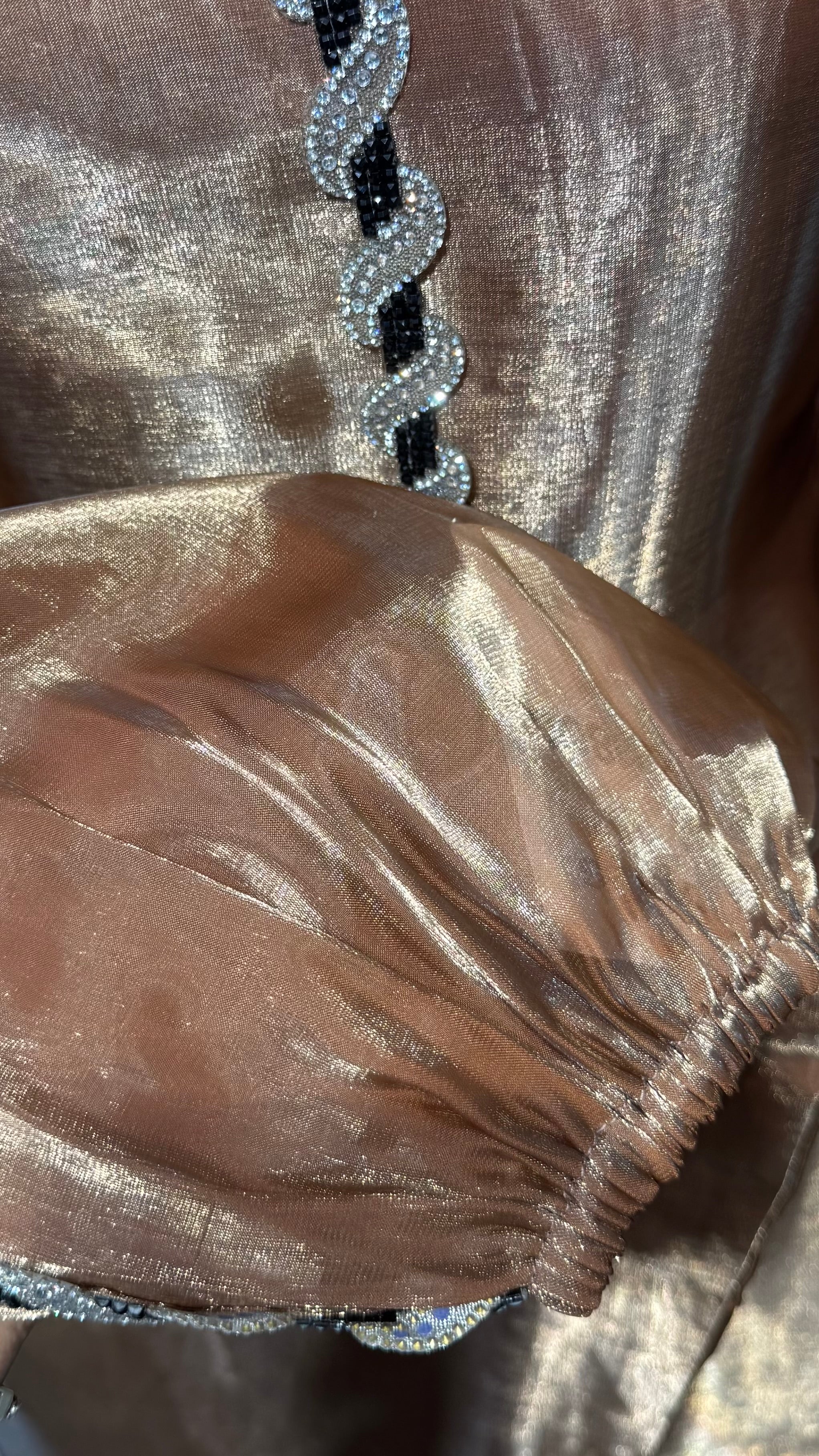 Glass Organza Farasha 3pcs set- Brown