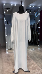 Nida long Sleeve Inner Dress- White