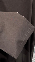 Plain Cotton Dress – Dark Brown