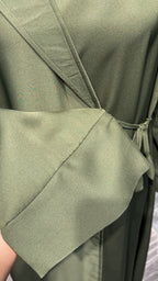 Wrap Envelope Abaya Robe- Olive green