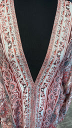Pashmina Robe Abaya with Hijab – 2 Piece- Red-Orange