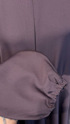 Turtle neck Umbrella Abaya-Dusty Purple