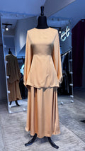 Farasha 2pcs Set Skirt- Beige