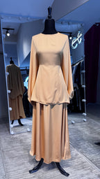 Farasha 2pcs Set Skirt- Beige