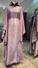 Trendy Rose Pink Organza Butterfly / Farasha Abaya