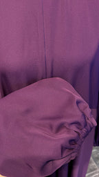 Turtle neck Umbrella Abaya- Aubergine