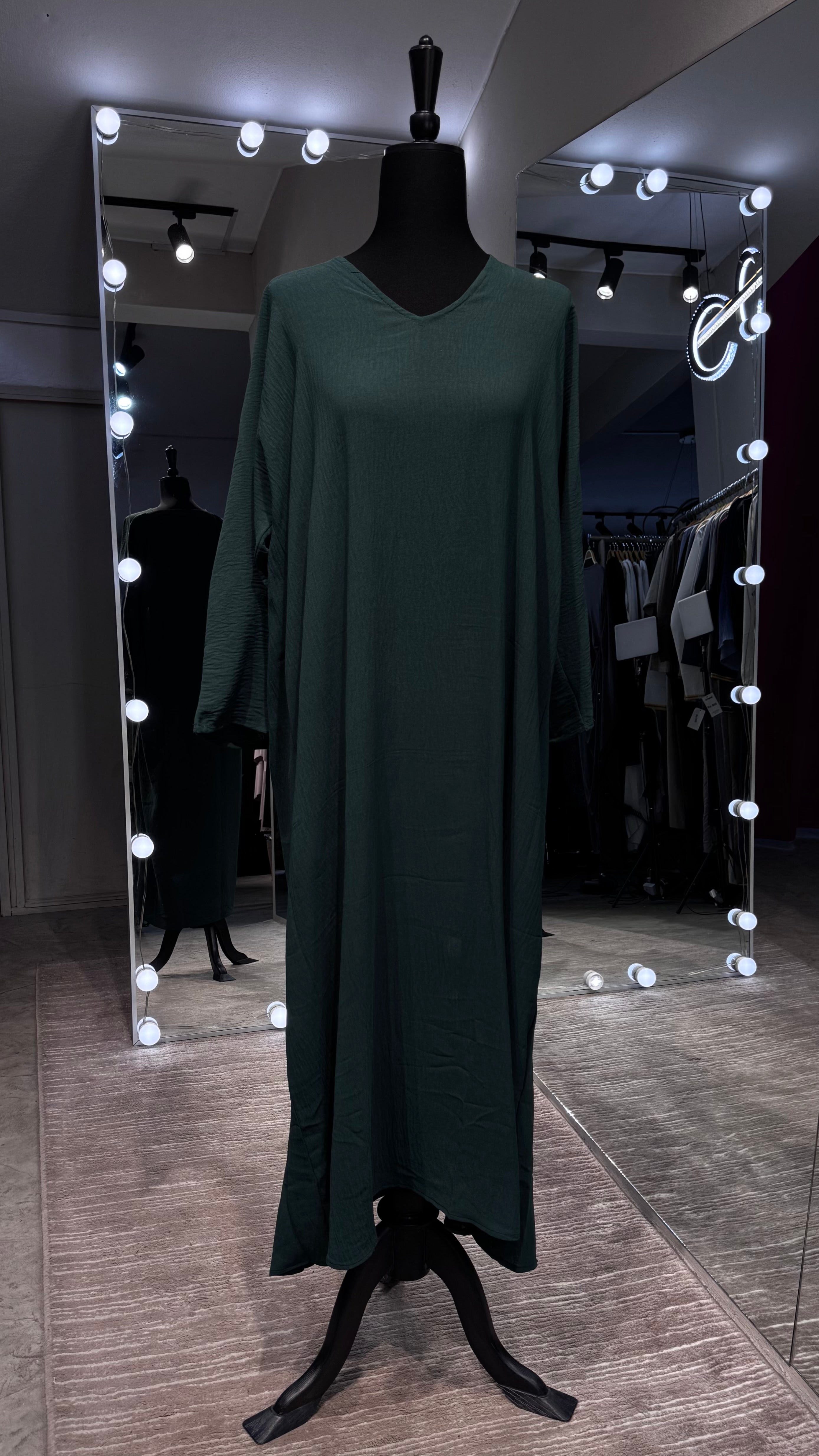 Glass Organza Farasha 3pcs set- Emerald Green
