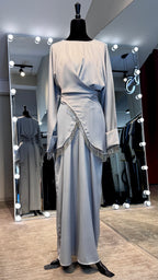 Wrap Abaya Set with Hijab – 3 Piece Occasion / Casual | Silky Zoom Fabric