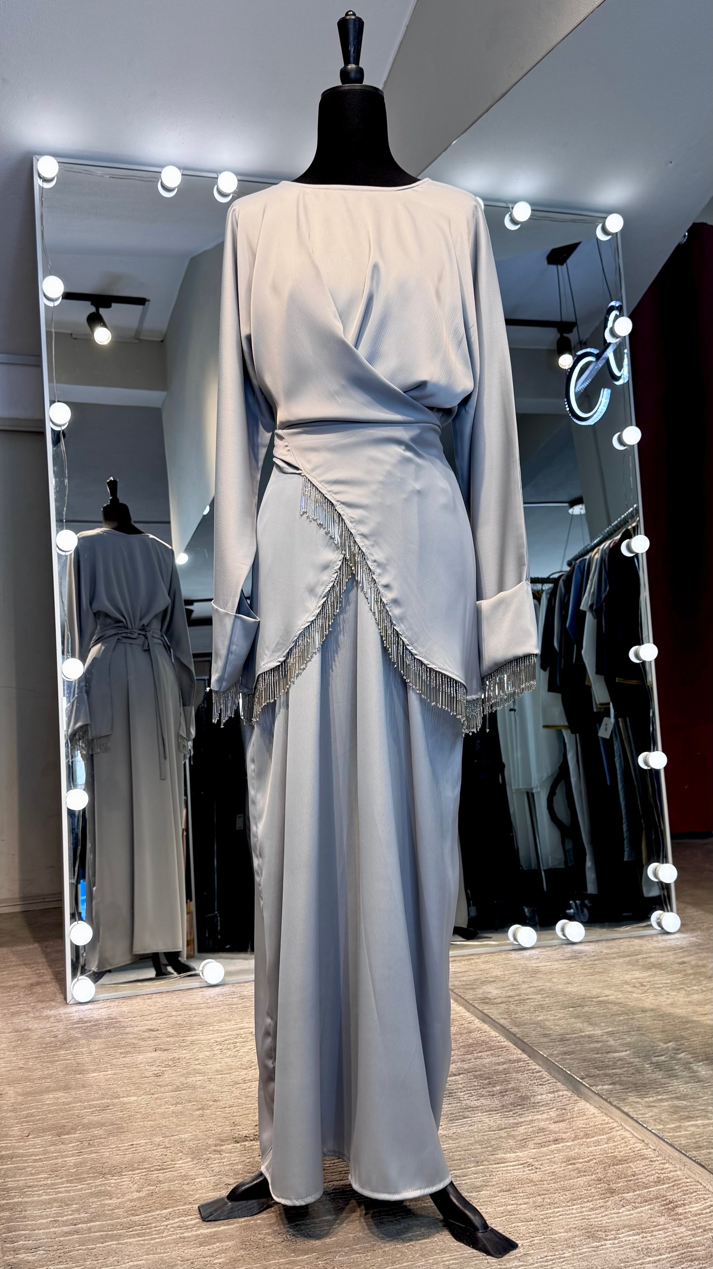 Wrap Abaya Set with Hijab – 3 Piece Modest Outfit for Women | Silky Zoom Fabric