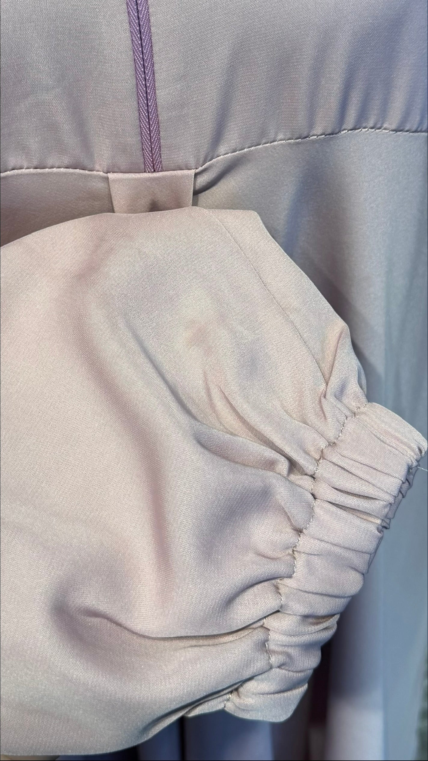 Turtle neck Umbrella Abaya- Baby pink