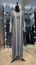 2 in 1 Abaya Set with Hijab – Gray