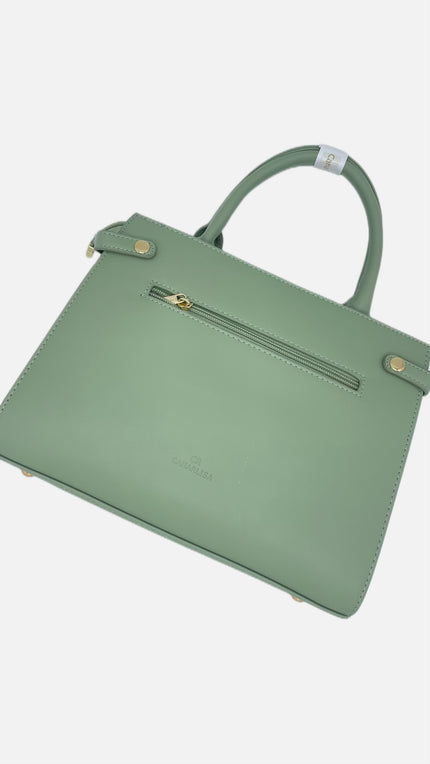 CanarLisa Musk Green Handbag with shoulder strap