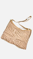 CanarLisa Shoulder Bag Beige with CanarLisa Print