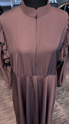 Turtle neck Umbrella Abaya-Dusty Purple