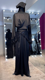 Wrap Abaya Set with Hijab – 3 Piece Occasion / Casual | Silky Zoom Fabric - Black