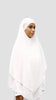 Premium Quality White Silky Zoom and Indonesian Chiffon Khimar set