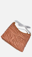 CanarLisa Shoulder Bag Camel Brown with CanarLisa Print