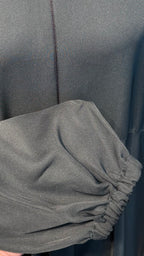 Turtle neck Umbrella Abaya- Dark Green