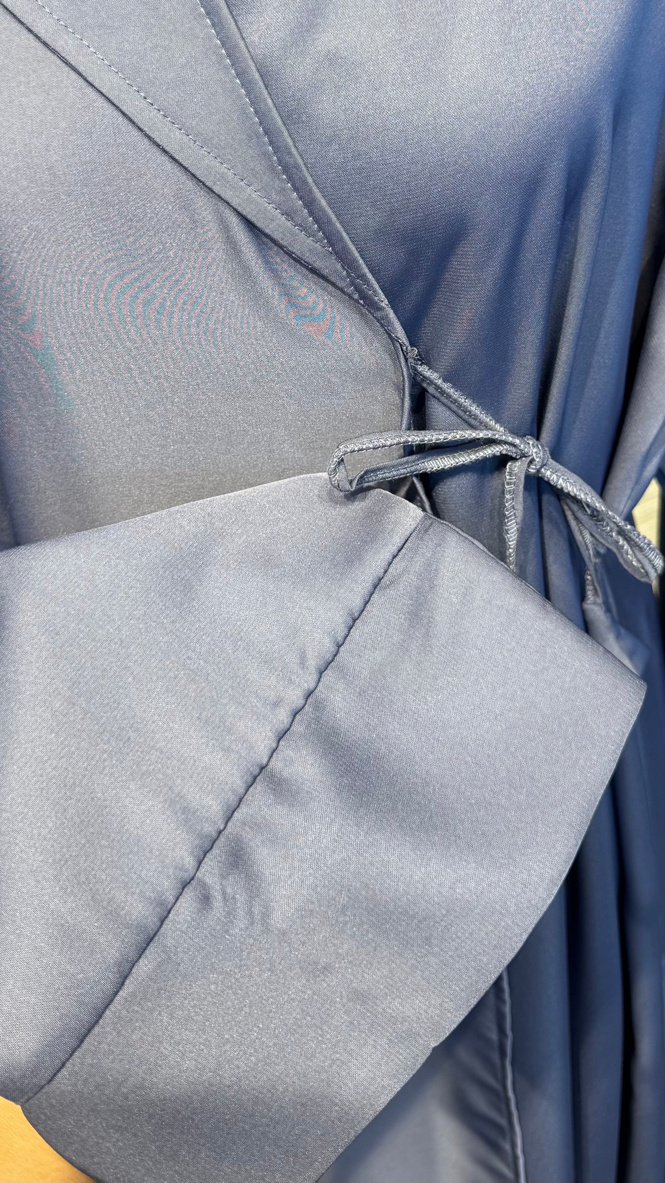 Wrap Envelope Abaya Robe-Jeans Blue
