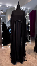 Farasha Wrap Abaya Set with Hijab -Black