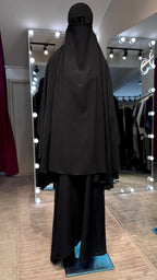 CY Crushed khimar Set- Black