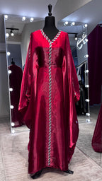 Glass Organza Farasha 3pcs set- Maroon